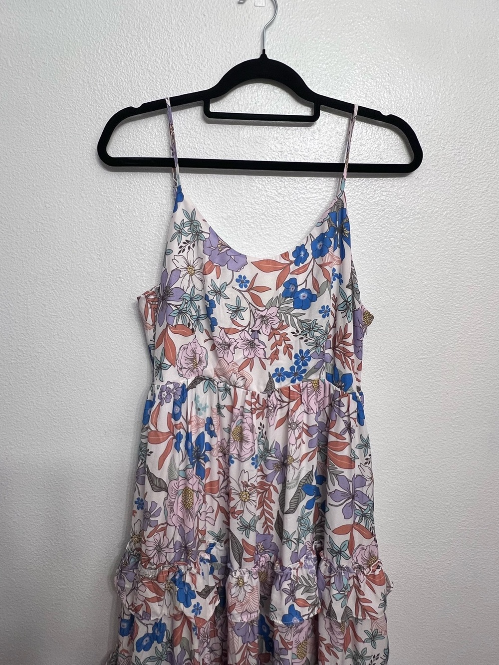 Peach Love California Floral Tiered Maxi Dress - Picture 3 of 10